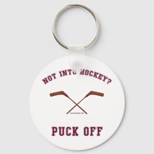 Hockey Puck Off Key Ring