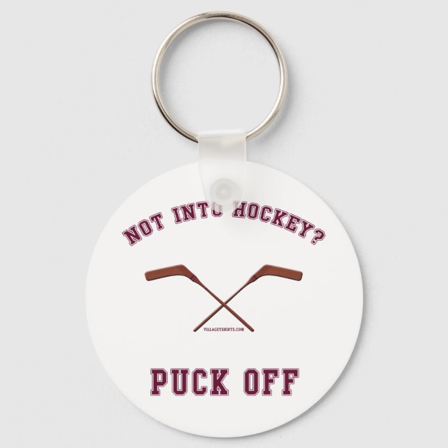 Hockey Puck Off Key Ring (Front)