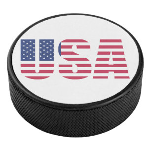Hockey Puck - Patriotic American Ice Sports 