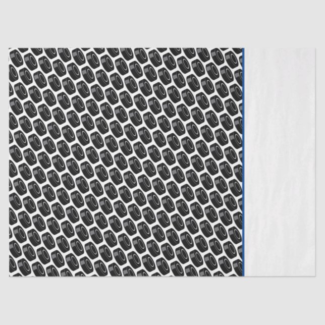 Hockey Puck Pattern Player Game Sports Fun Tissue Paper (Front)