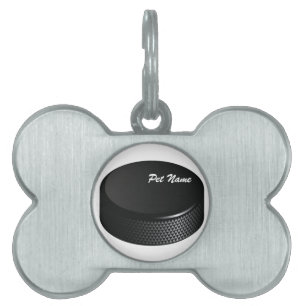 Hockey Puck Pet Name Template Pet Tag