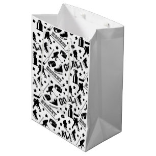 Hockey Puck Stick Goal Player Sports Ice Medium Gift Bag