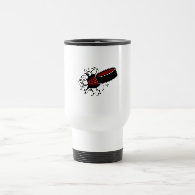 Hockey Puck Travel Mug (Center)