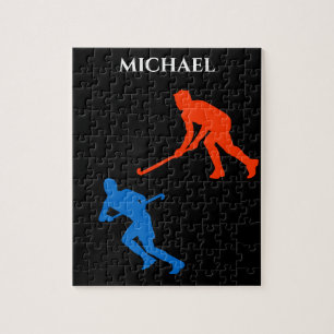 Hockey puzzle. Personalised name. Jigsaw Puzzle
