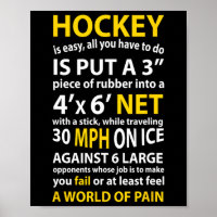 Hockey Quote Hockey Is Easy Gift For Men Women Fan