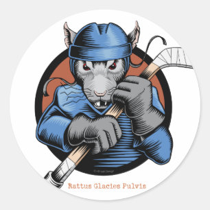 Hockey Rat Classic Round Sticker