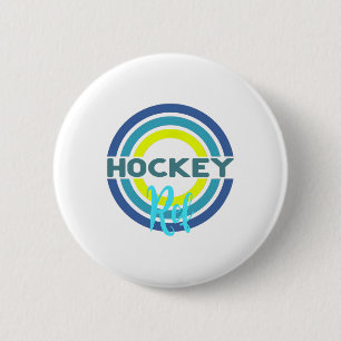 Hockey Ref With Modern Hockey Circles 6 Cm Round Badge
