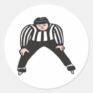 Hockey Referee Classic Round Sticker