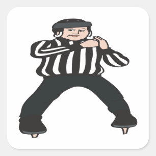 Hockey Referee Square Sticker