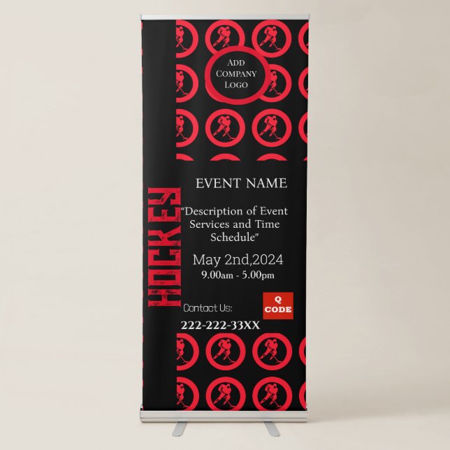 HOCKEY  RETRACTABLE BANNER (Front)