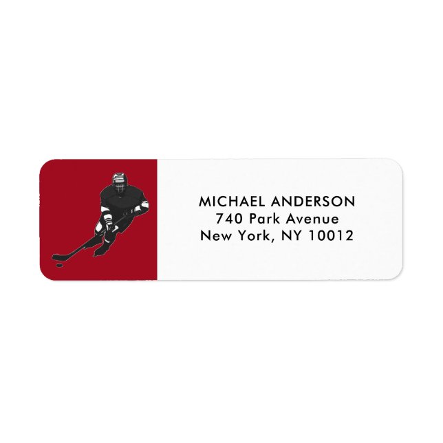 Hockey return-address labels (Front)