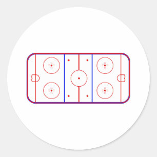 Hockey Rink Classic Round Sticker