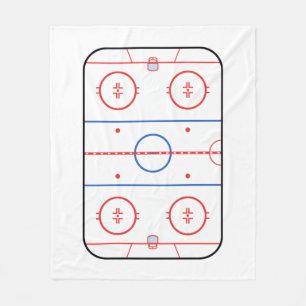 Hockey Rink Companion Autograph Ready Fleece Blanket