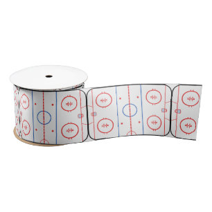 Hockey Rink Companion Autograph Ready Satin Ribbon