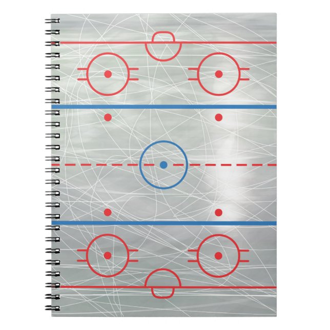 Hockey Rink Ice Notebook (Front)
