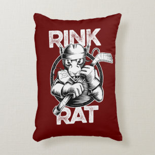 Hockey Rink Rat Decorative Cushion