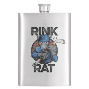 Hockey Rink Rat Hip Flask