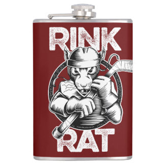 Hockey Rink Rat Hip Flask