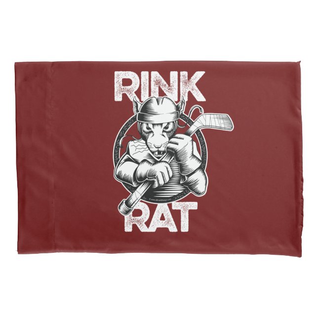 Hockey Rink Rat Pillowcase (Front)