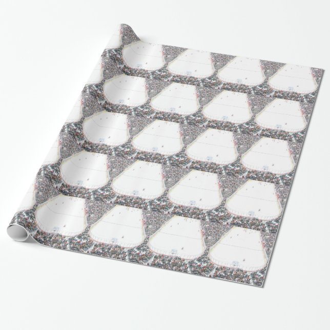 HOCKEY RINK WRAPPING PAPER (Unrolled)