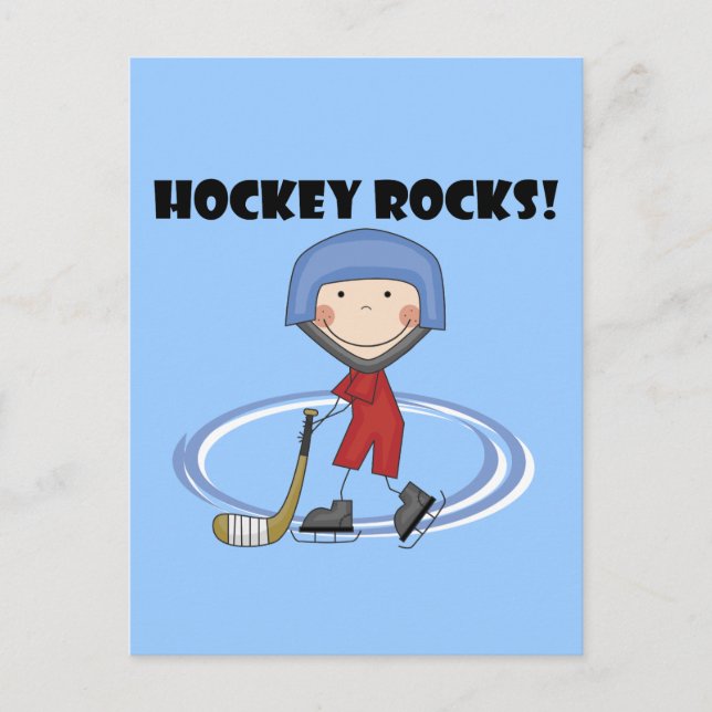 Hockey Rocks T-shirts and Gifts Postcard (Front)