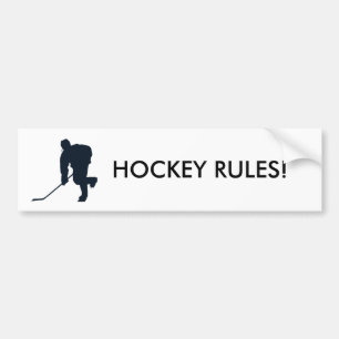 HOCKEY RULES! BUMPER STICKER