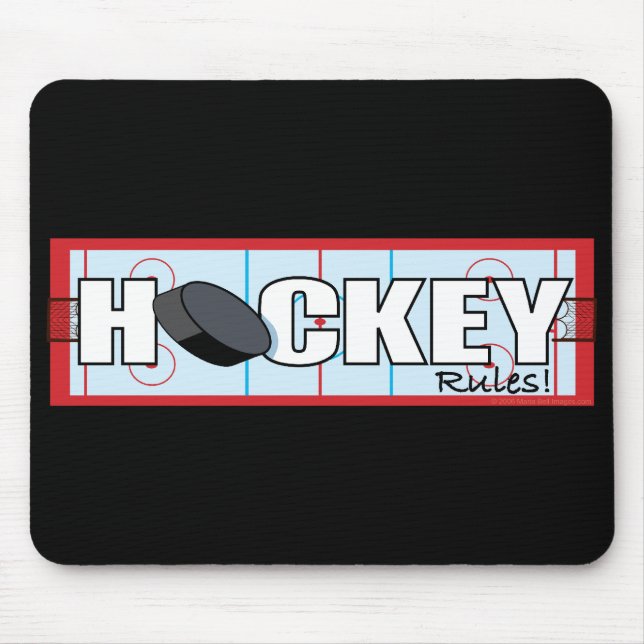 Hockey Rules Mouse Mat (Front)