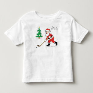 Hockey Santa Christmas Toddler T-Shirt
