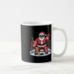 Hockey Santa Goalie Funny Ice Hockey Winter Christ Coffee Mug