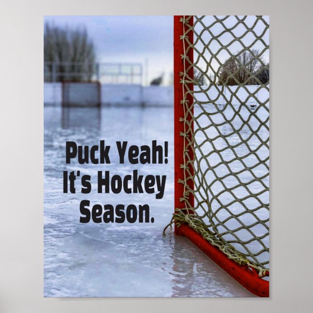 Hockey Season Ice Cold Funny Humor Puck Poster (Front)