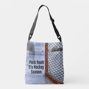 Hockey Season Ice Cold Funny Humour Puck Crossbody Bag