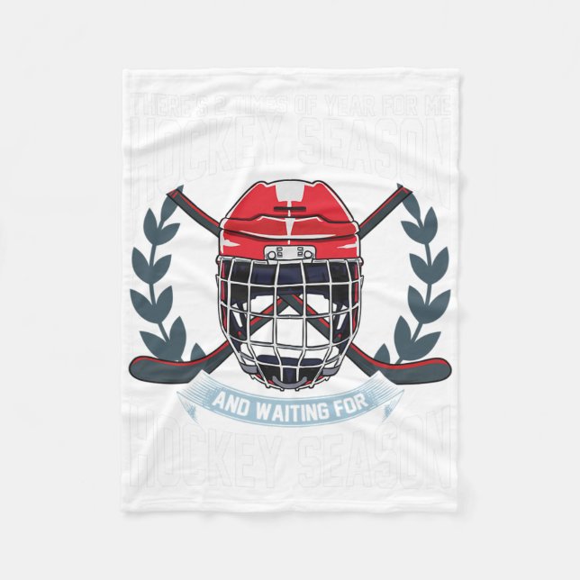 Hockey Season Ice Hockey  Fleece Blanket (Front)