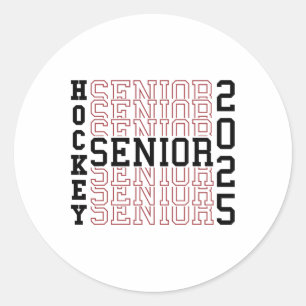 Hockey Senior Night Hockey Senior 2025 Graduation Classic Round Sticker