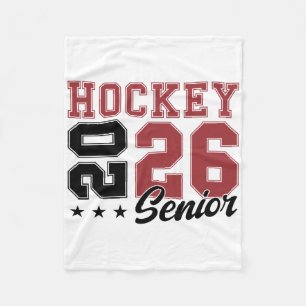 Hockey Senior Night Hockey Senior 2026 Graduation Fleece Blanket