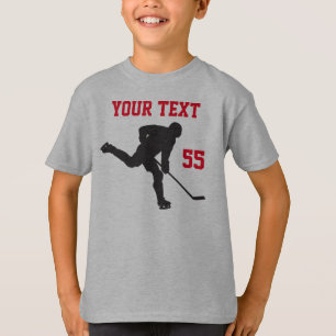Hockey Shirt with Angry Hockey Puck and YOUR TEXT