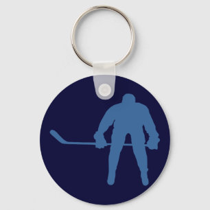 Hockey Silhouette Key Ring