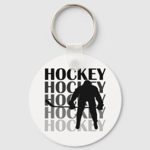Hockey Silhouette T-shirts and Gifts Key Ring