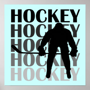 Hockey Silhouette T-shirts and Gifts Poster