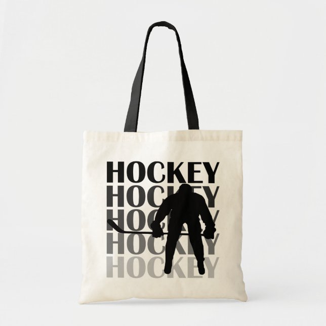 Hockey Silhouette T-shirts and Gifts Tote Bag (Front)