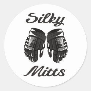 Hockey Silky Mitts Classic Round Sticker