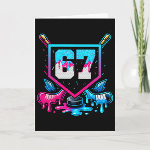 Hockey Six Seven Ice Cream Drip 67 Meme Card