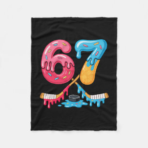 Hockey Six Seven Ice Cream Drip Fleece Blanket