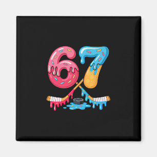 Hockey Six Seven Ice Cream Drip Magnet