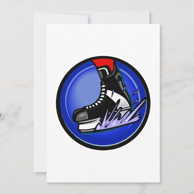Hockey Skate Invitation (Front)