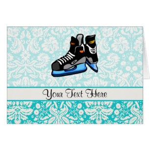 Hockey Skates; Damask