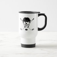Hockey Skull and Sticks Travel Mug
