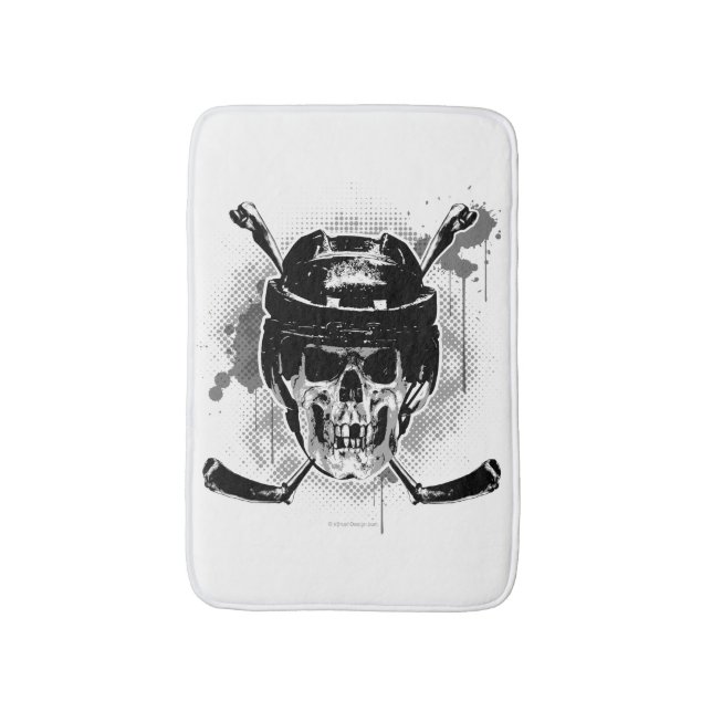 Hockey Skull Bath Mat (Front Vertical)