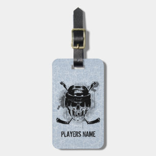Hockey Skull Luggage Tag