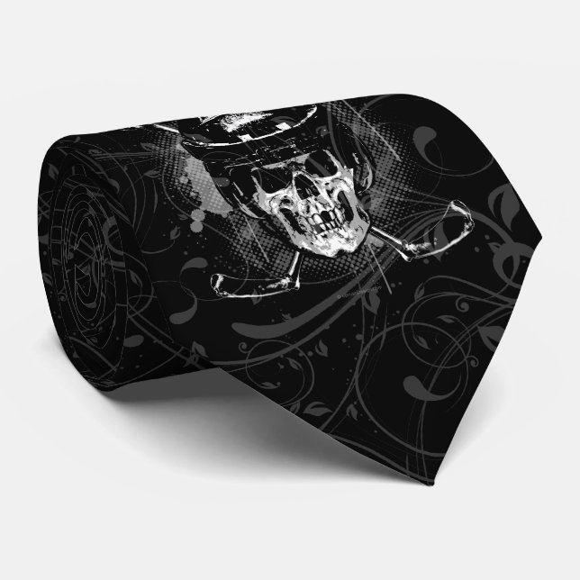 Hockey Skull Tie (Rolled)