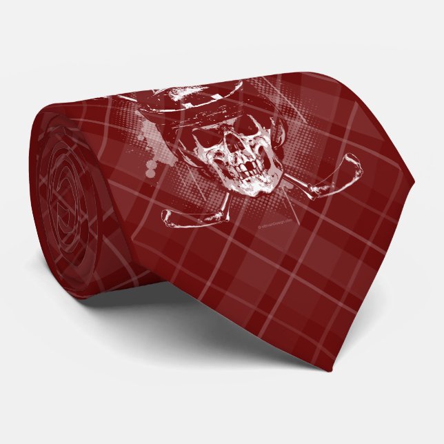 Hockey Skull Tie (Rolled)